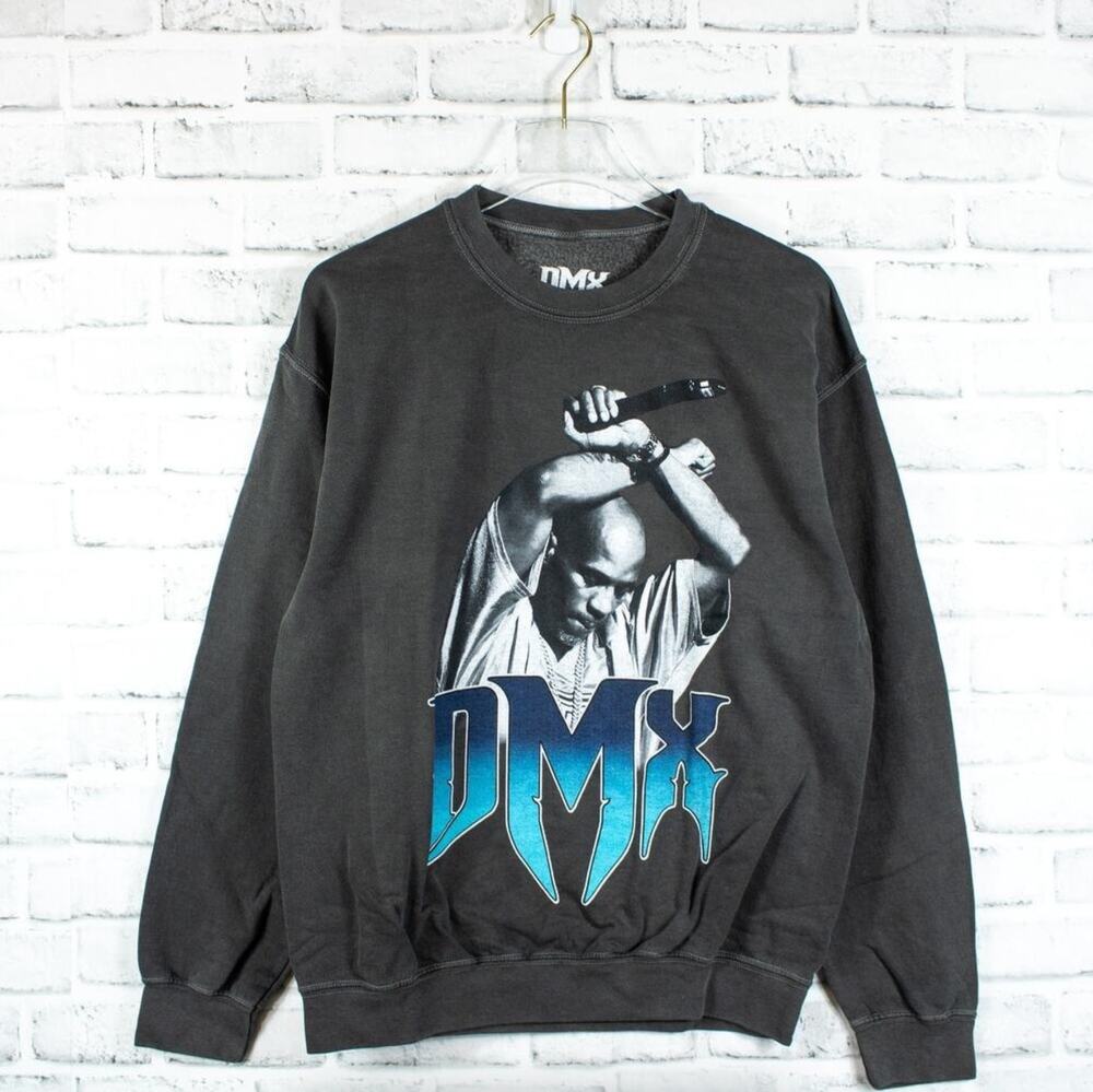 DMX Sweatshirt Gray Men Unisex Small Medium Crew Neck Pullover Hip Hop Merch